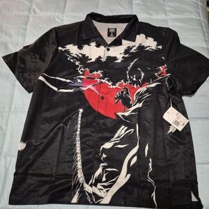 Black and Red Graphic Men's Shirt